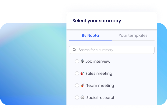 Add human touch with customized template